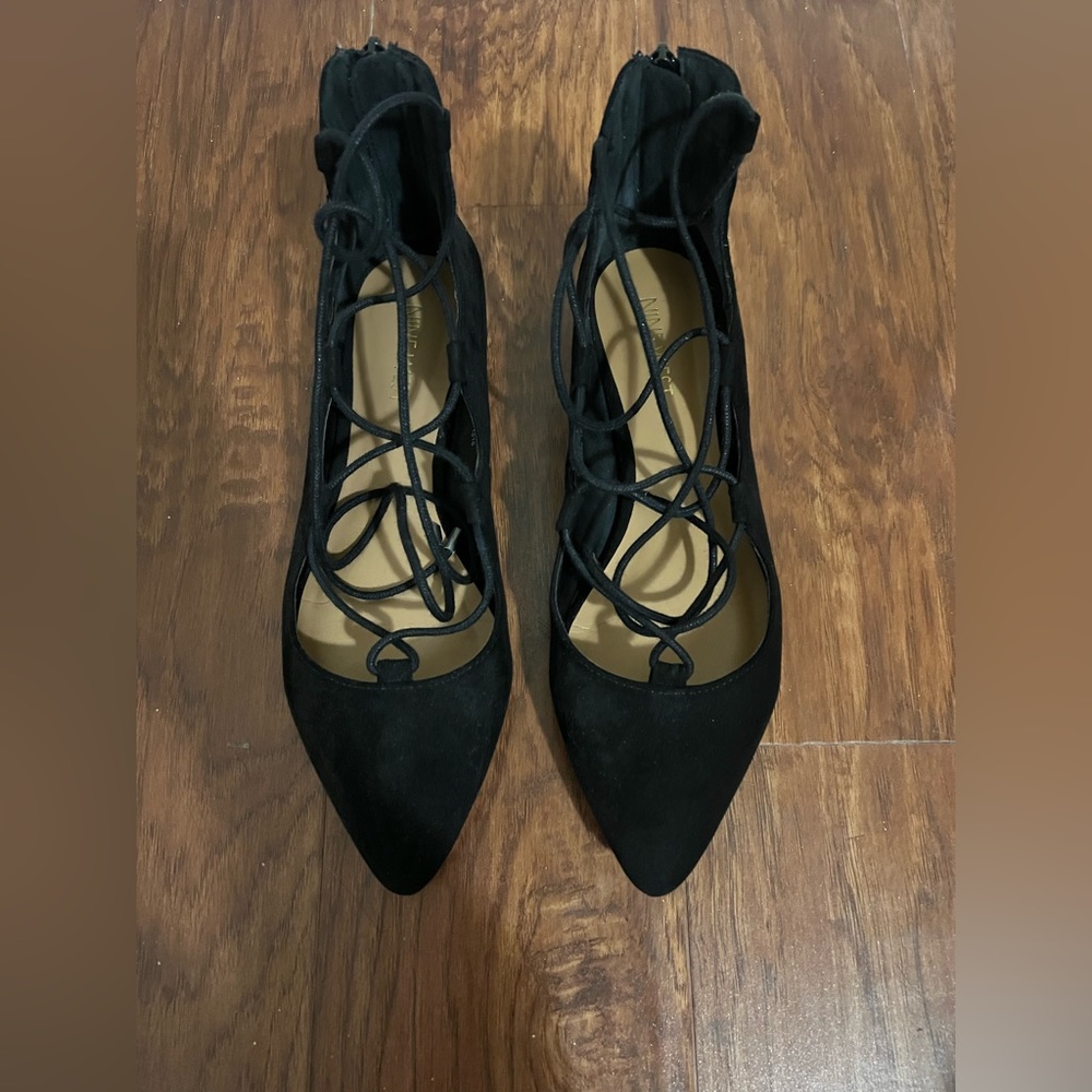 Nine West Suede Lace Up Flats